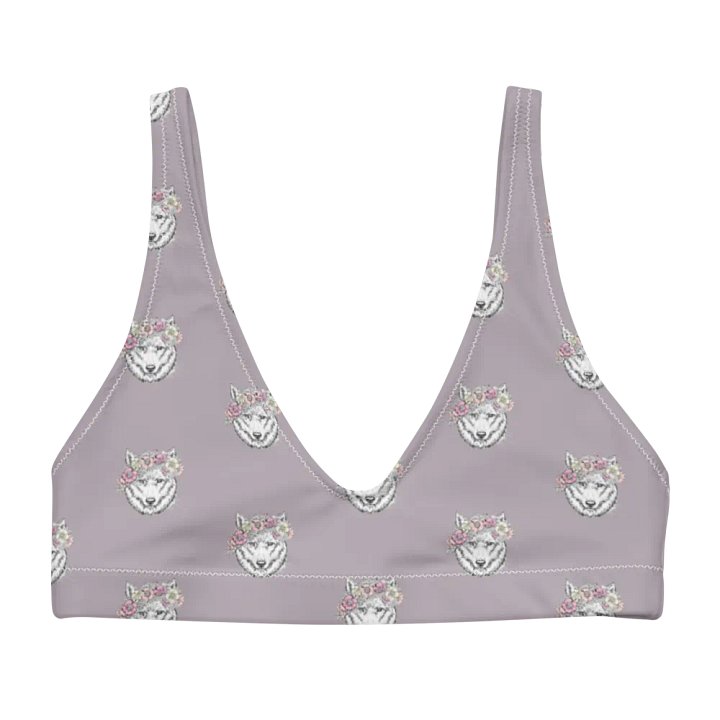 Floral Feline Fantasy Recycled Bikini Top product image (1)