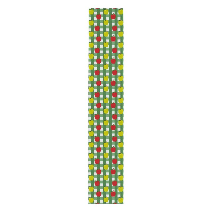 Apple Gingham Pattern in Green Table Runner product image (2)
