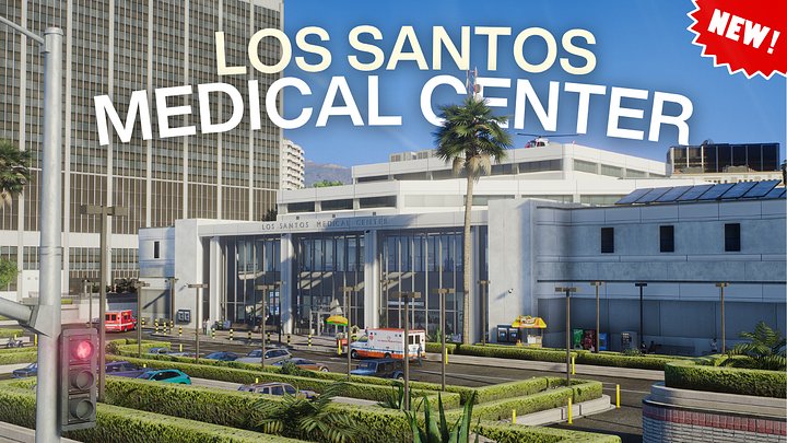 [FiveM Maps] - The Biggest & Most Detailed Hospital MLO | Los Santos Medical Center product image (1)
