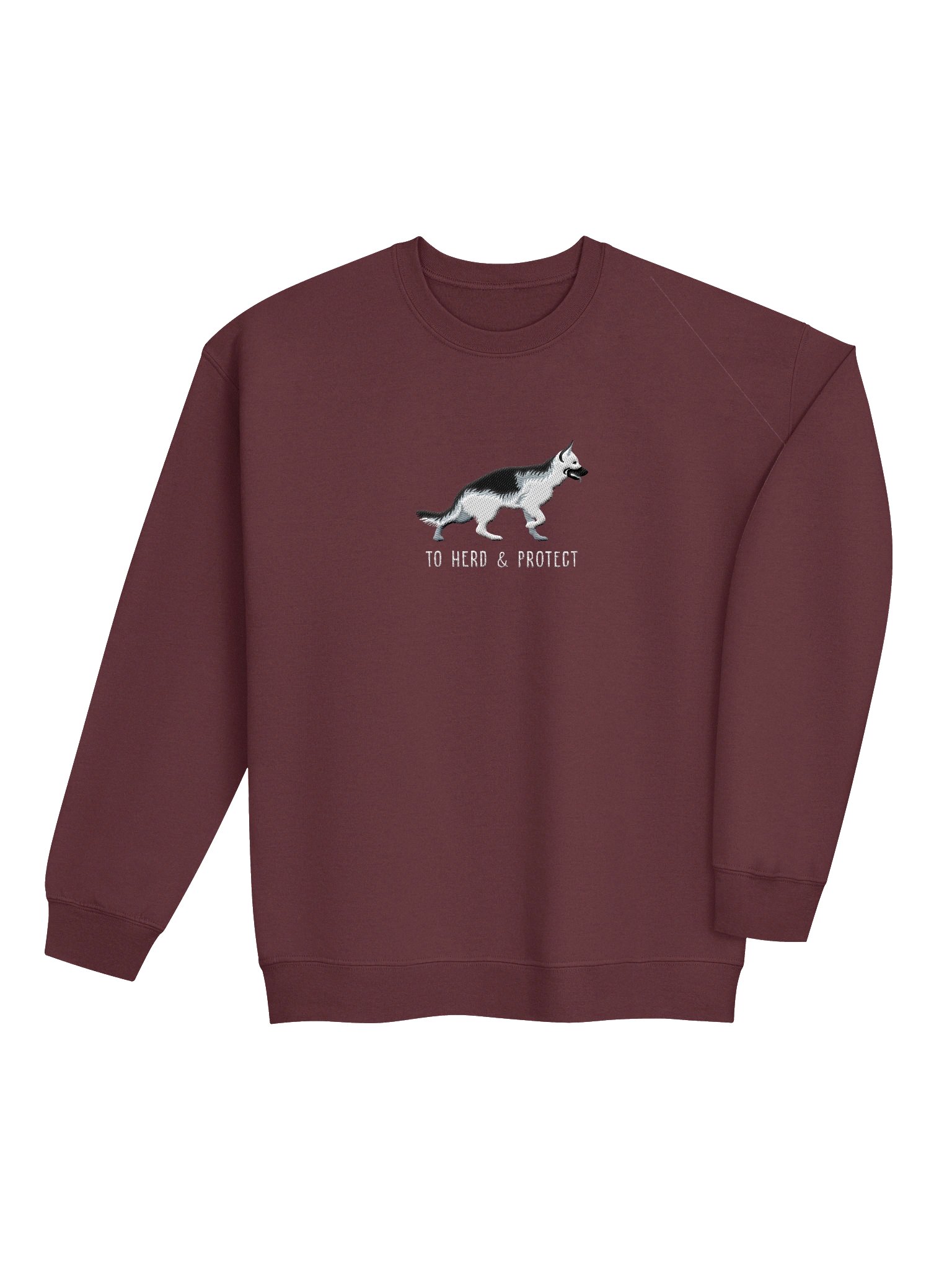 To Herd & Protect Sweatshirt (Embroidered) of a German Shepherd(Silver) product image (7)
