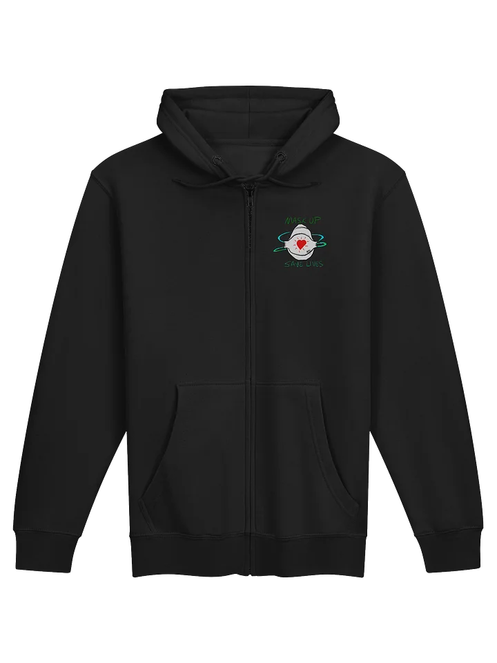 Mask Up Save Lives zip hoodie product image (4)