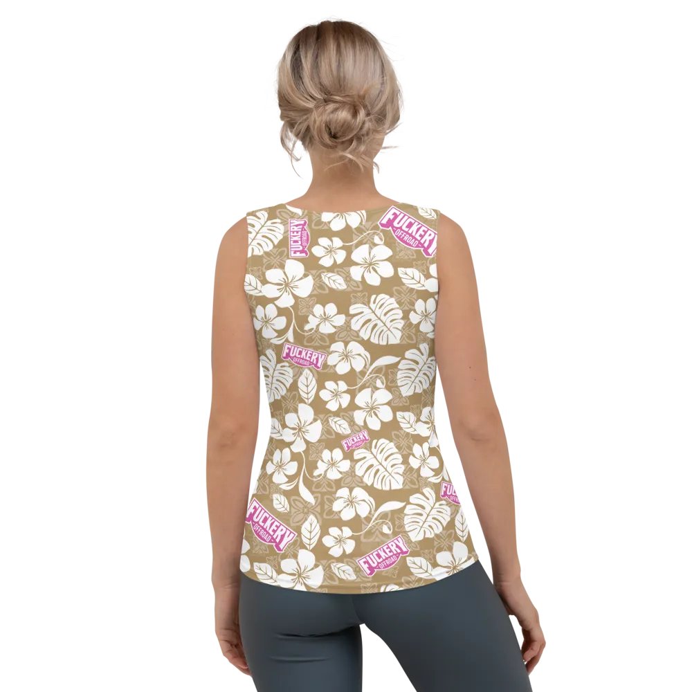 Ladies Fuckey Offroad Tank Top - Tan/Pink product image (5)