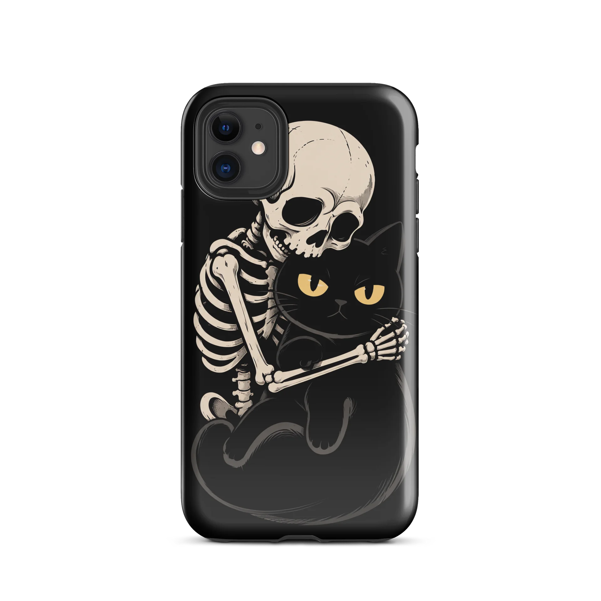Skeleton Hugging Black Cat Tough iPhone Case product image (55)