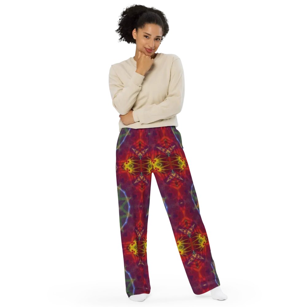 Orange and Purple Kaleidoscope Wideleg Pants product image (11)