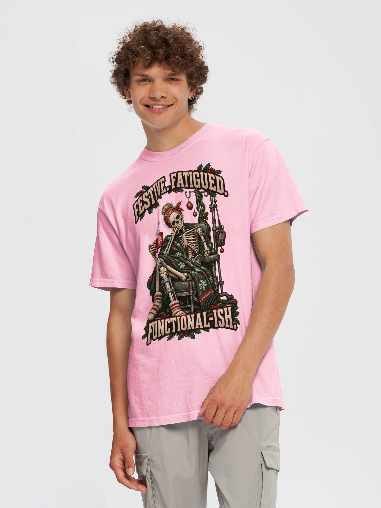 Funny Christmas Shirt — Festive, Fatigued & Functional-Ish | Broken Sleigh™ product image (6)