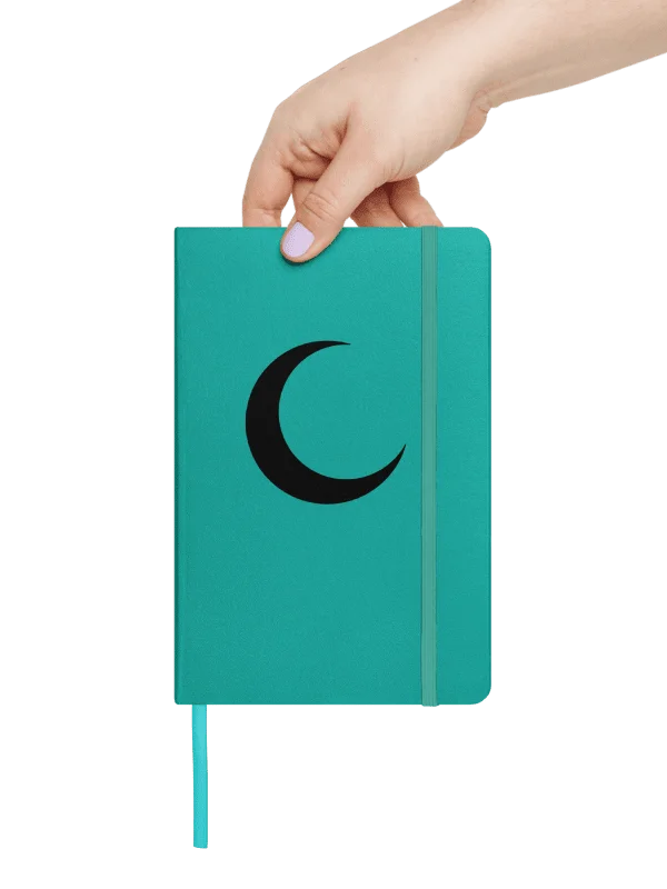 Crescent Moon Notebook – Deep Black Print product image (4)