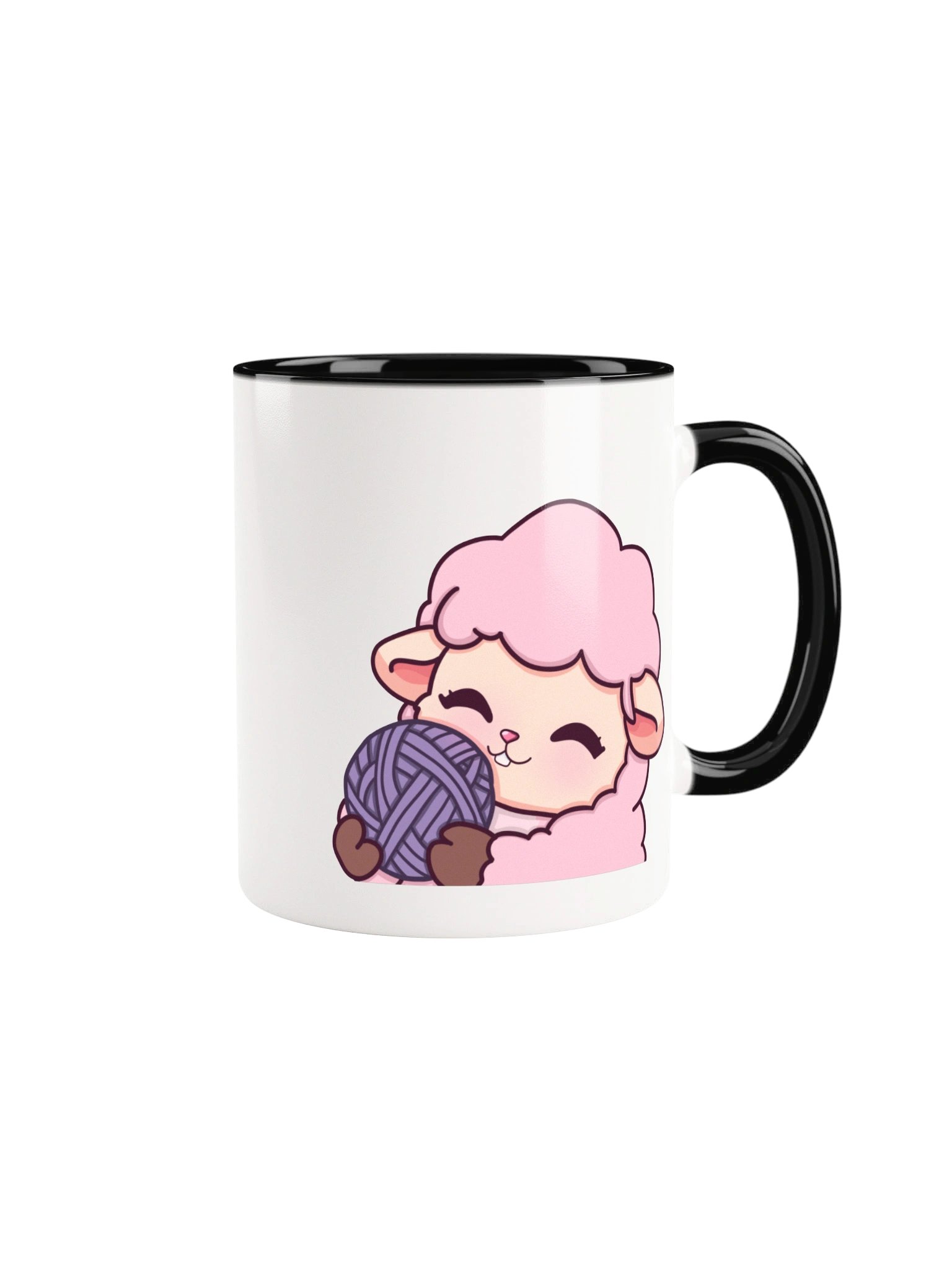 Coffee Mug with Sheep hugging a yarn ball product image (1)