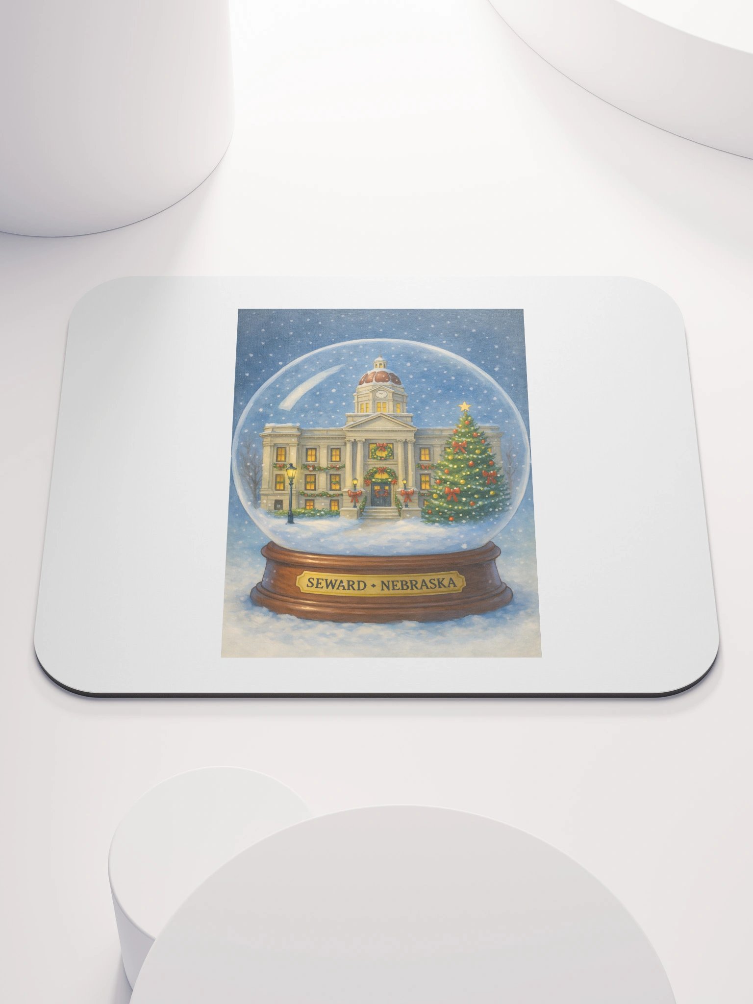 Seward Courthouse Snow Globe Mouse Pad product image (1)