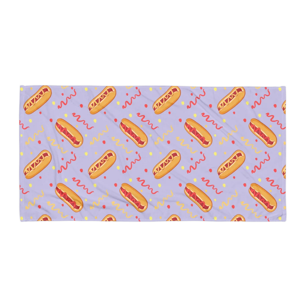 Hot Dog Beach Towel product image (1)