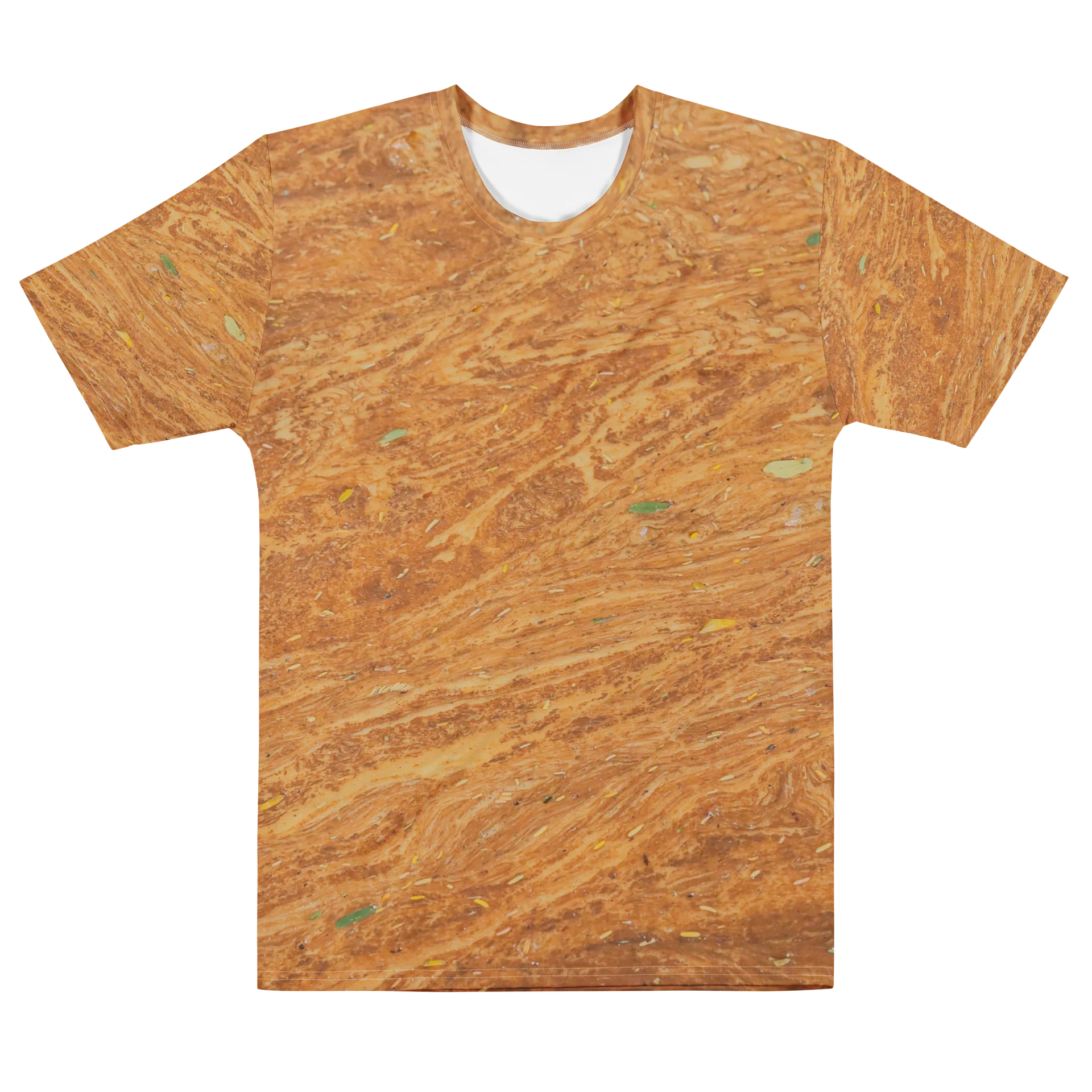 Terracotta Tea Men’s All-Over Print Natural Cotton Sunbaked Clay Crew Neck T-Shirt product image (1)