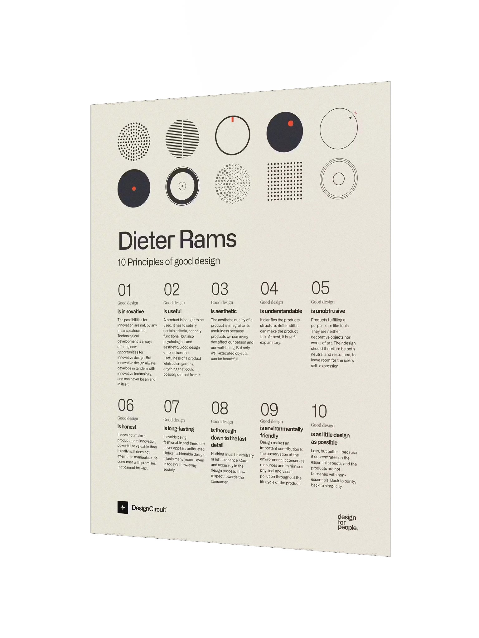 10 Principles of Good Design — Dieter Rams Print product image (3)