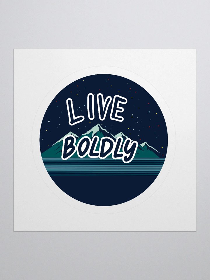 Starry Mountain Live Boldly Kiss Cut Stickers product image (1)