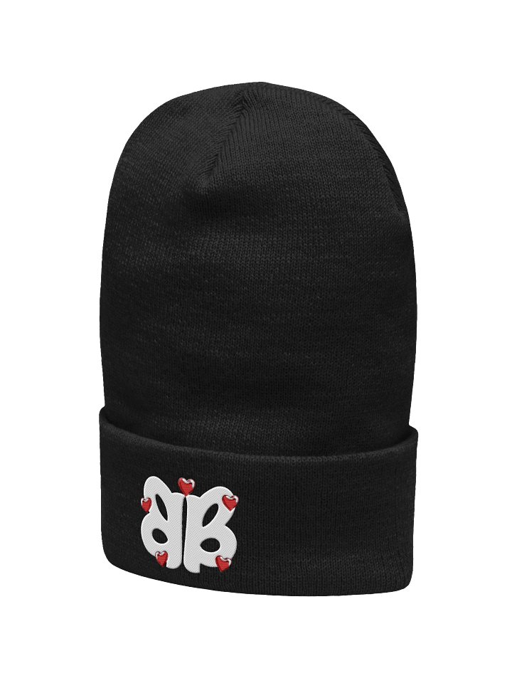 red hearts beanie product image (2)
