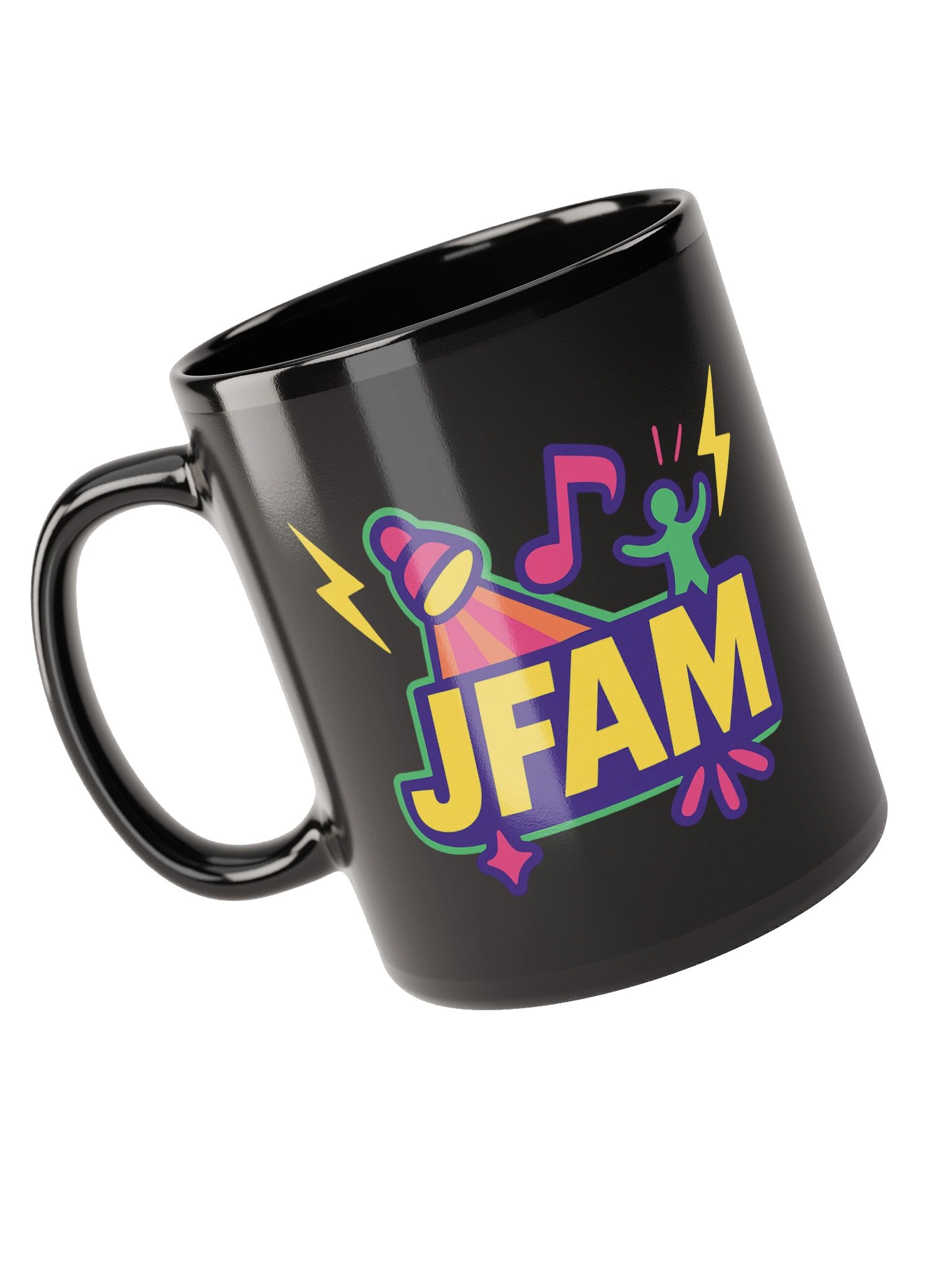 JFAM Vibrant Logo Black Mug product image (6)
