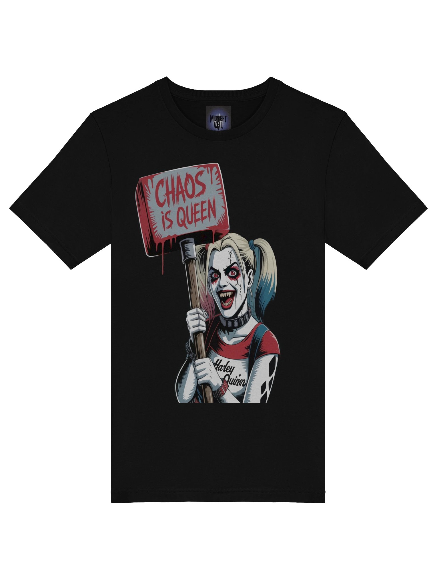 Chaos is Queen: Harley Quinn's Dripping Decree Graphic Tee product image (7)