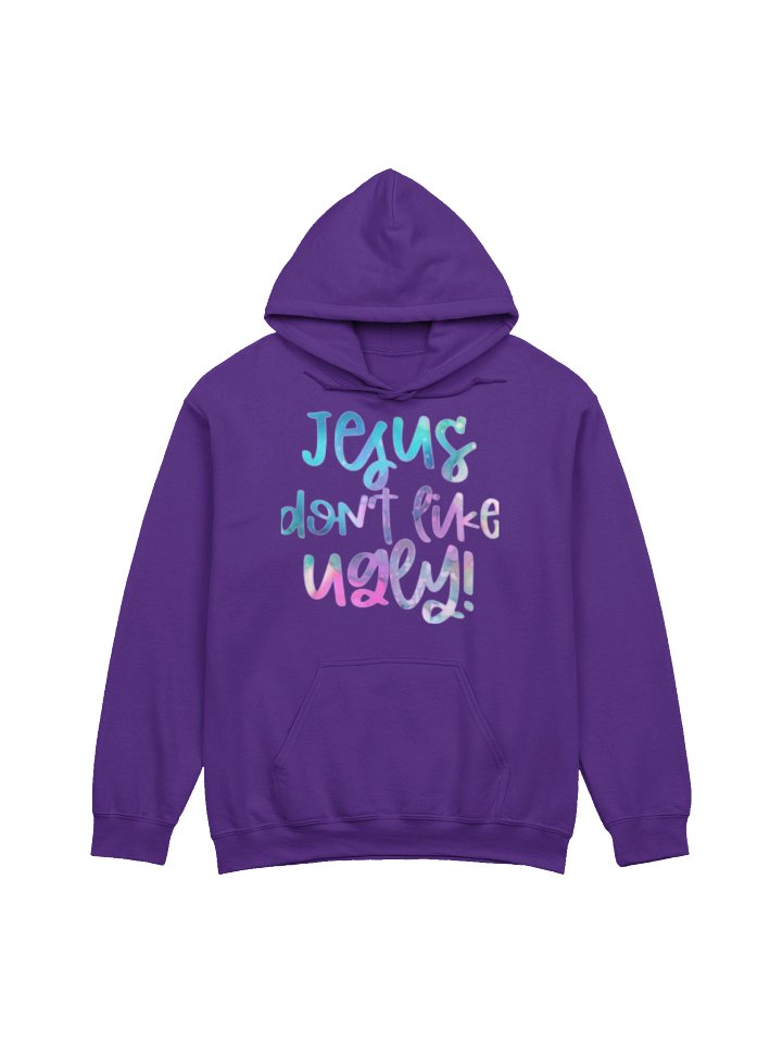 Jesus Don’t Like Ugly Christian Pullover Hoodie Faith Based Statement Apparel Bold Christian Clothing product image (5)