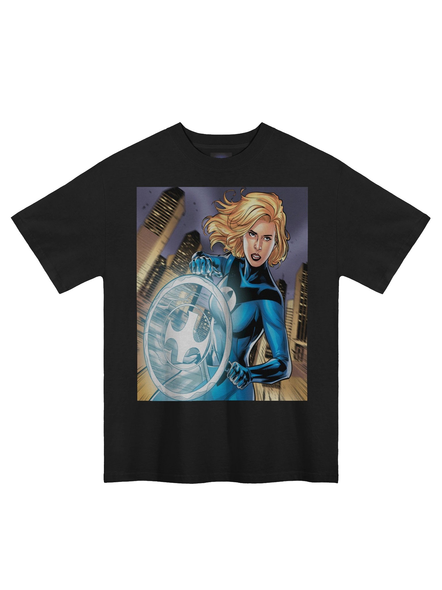 Invisible Woman Force Veil Oversized Faded T-Shirt – Spectral Shield Sentinel product image (3)