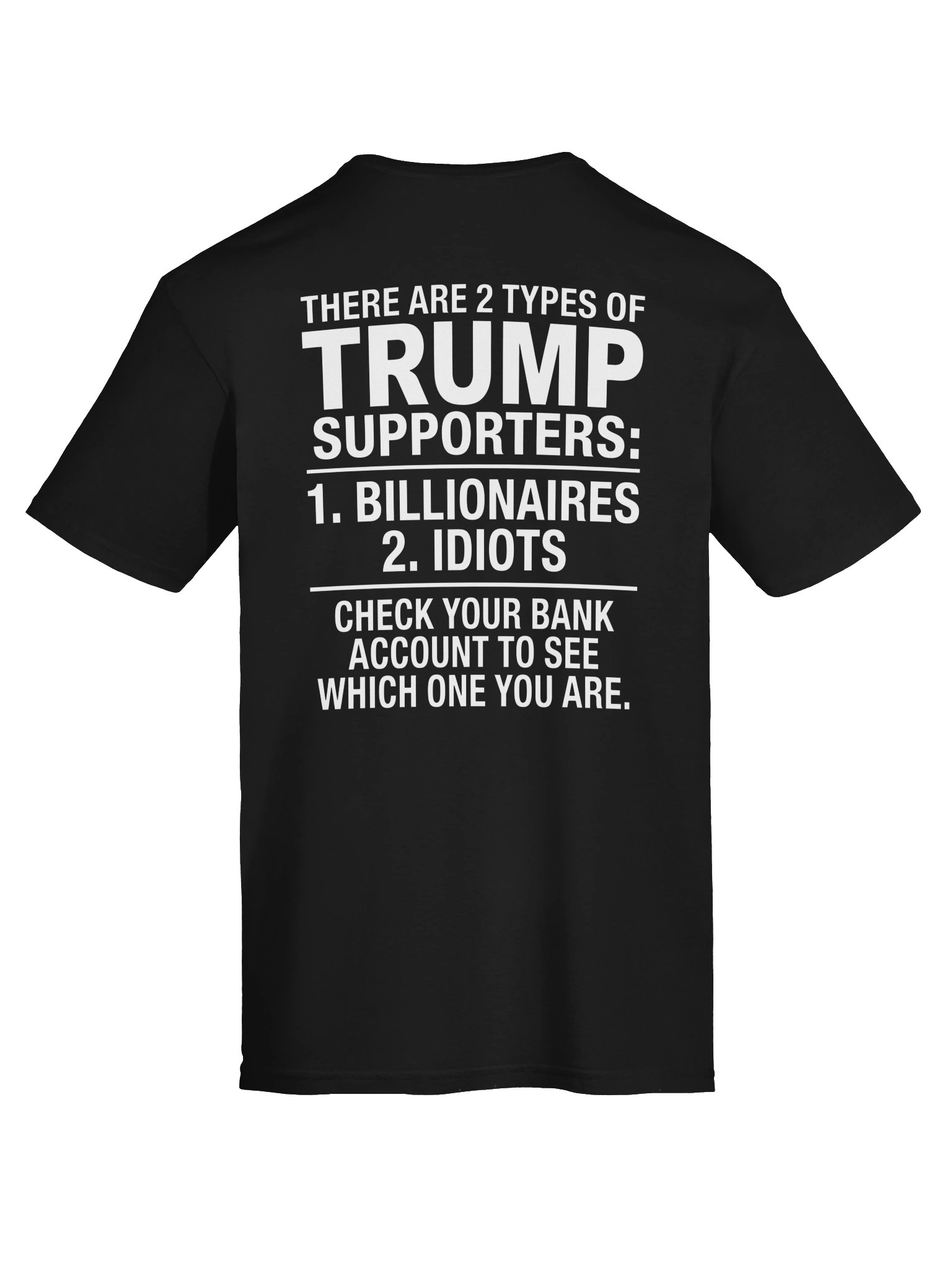 Funny "2 Types of Trump Supporters" Sarcastic Unisex T-Shirt – Political Gag Tee product image (2)