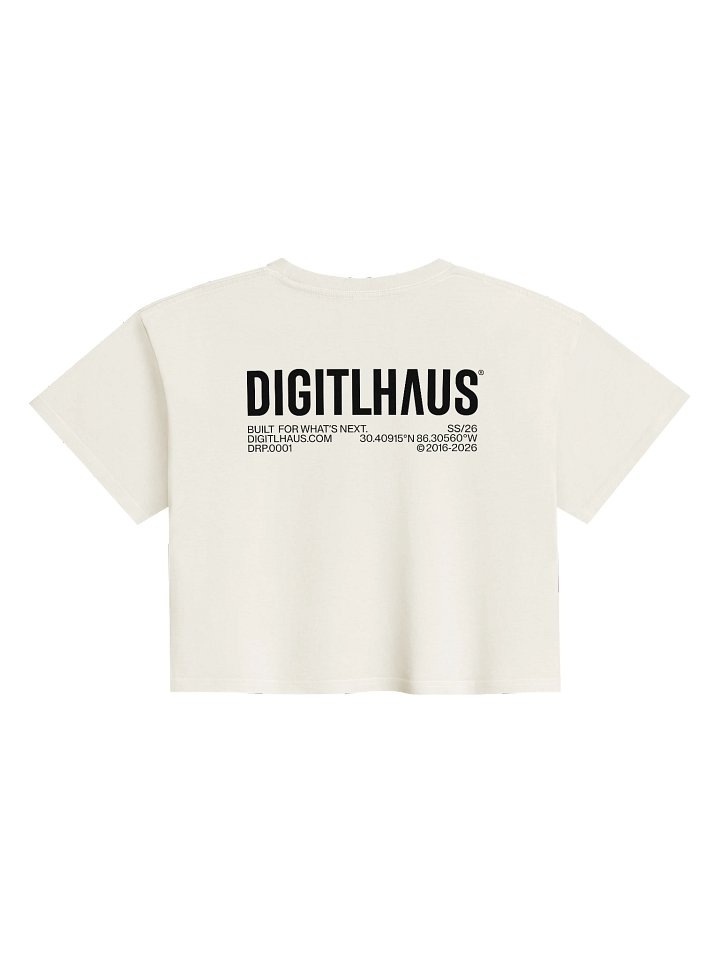 DigitlHaus Agency Women's Crop - Cream product image (2)