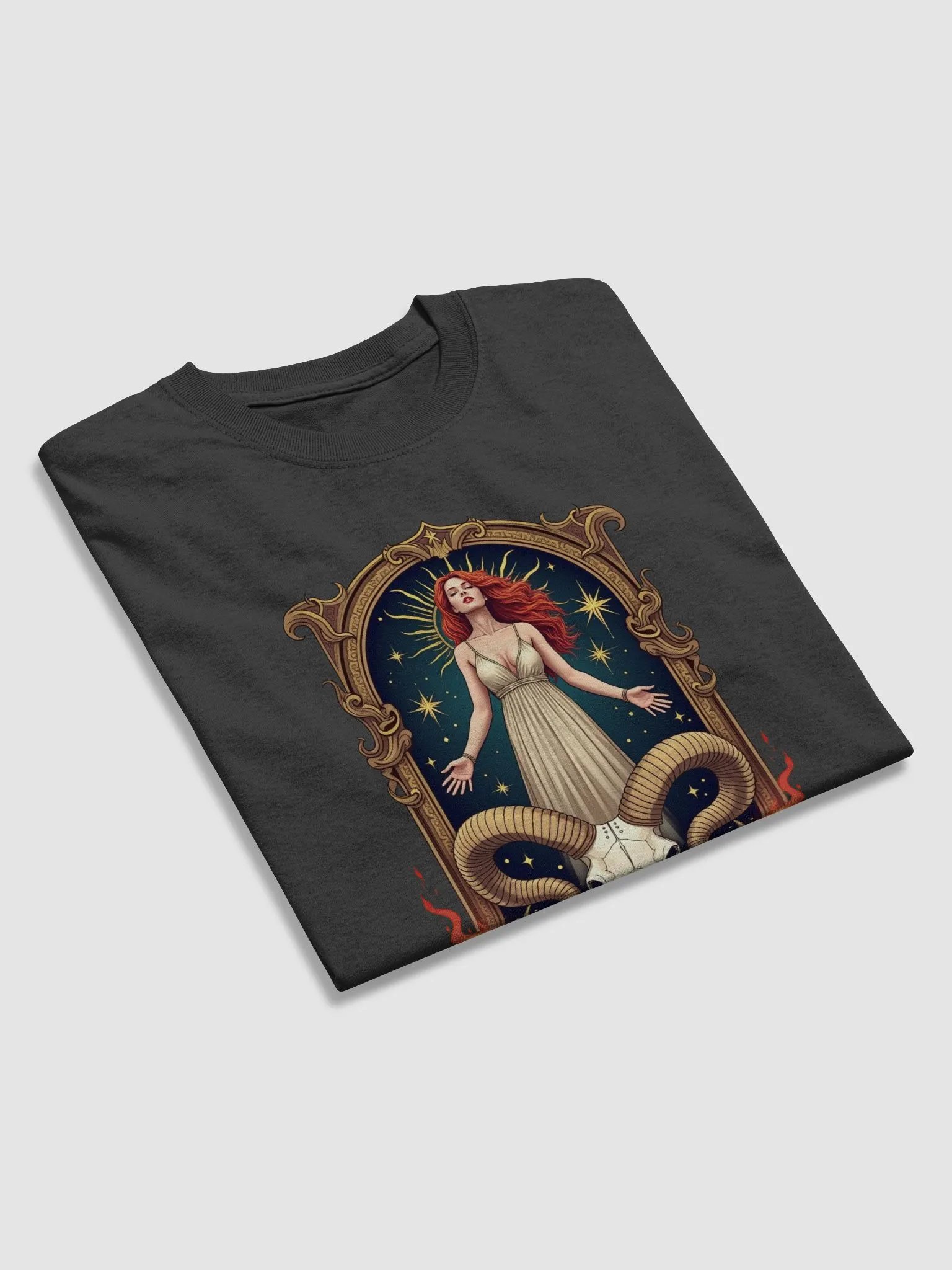 Aries Zodiac Tarot Design - Bold Ram and Fiery Goddess Art product image (4)