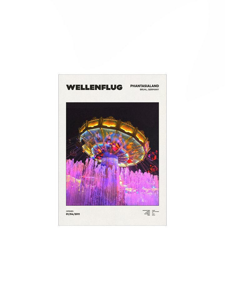 Phantasialand Wellenflug Premium Poster product image (1)