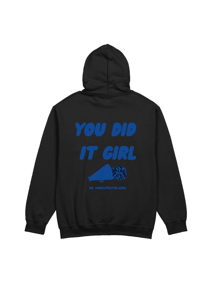 You Did it Girl Cheer Hoodie - Black/Royal Blue product image (2)