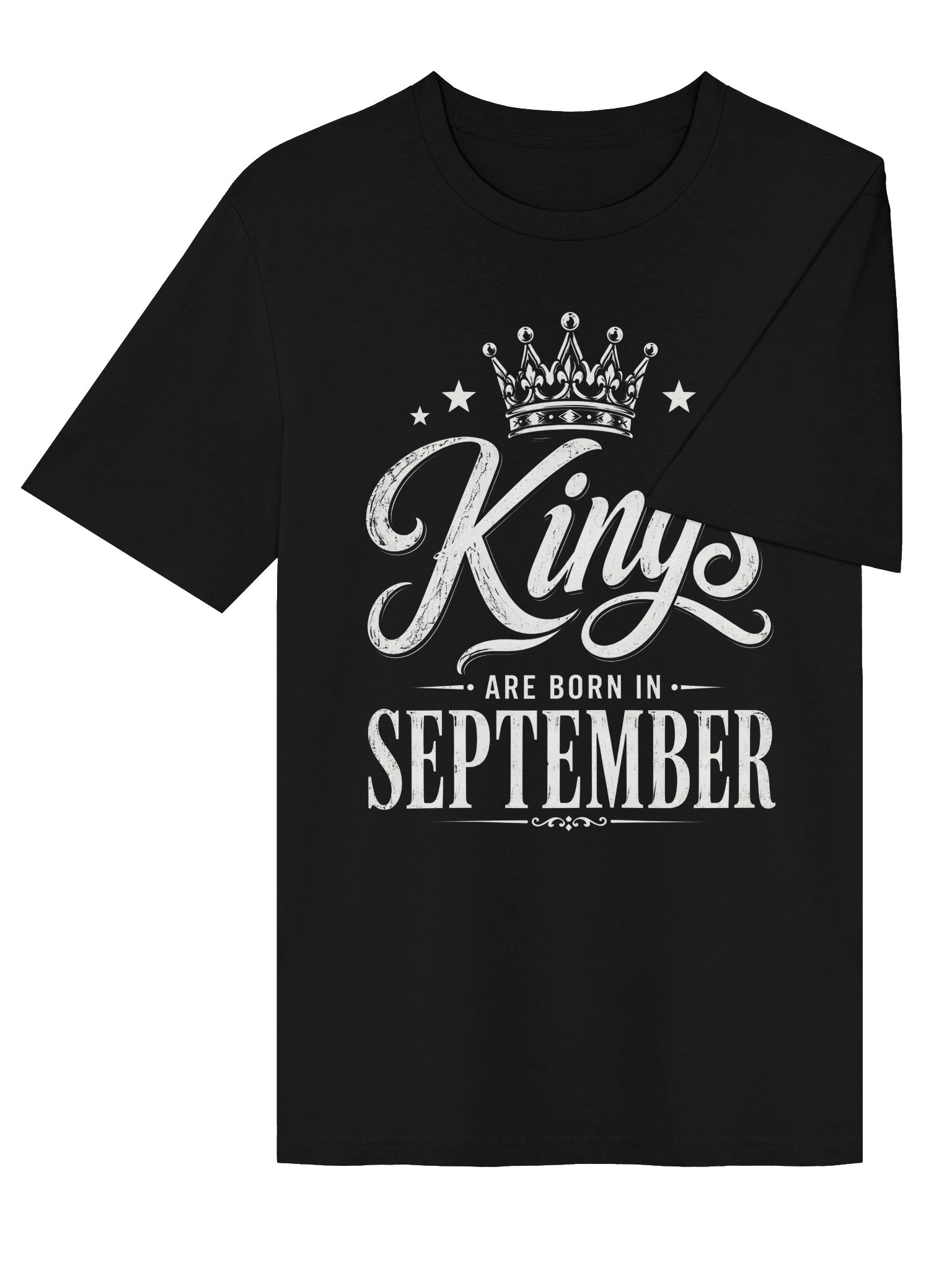 Funny September Birthday Shirt, Kings Are Born In September T-Shirt, September King Birthday Gift, Proud King Graphic Tee product image (4)