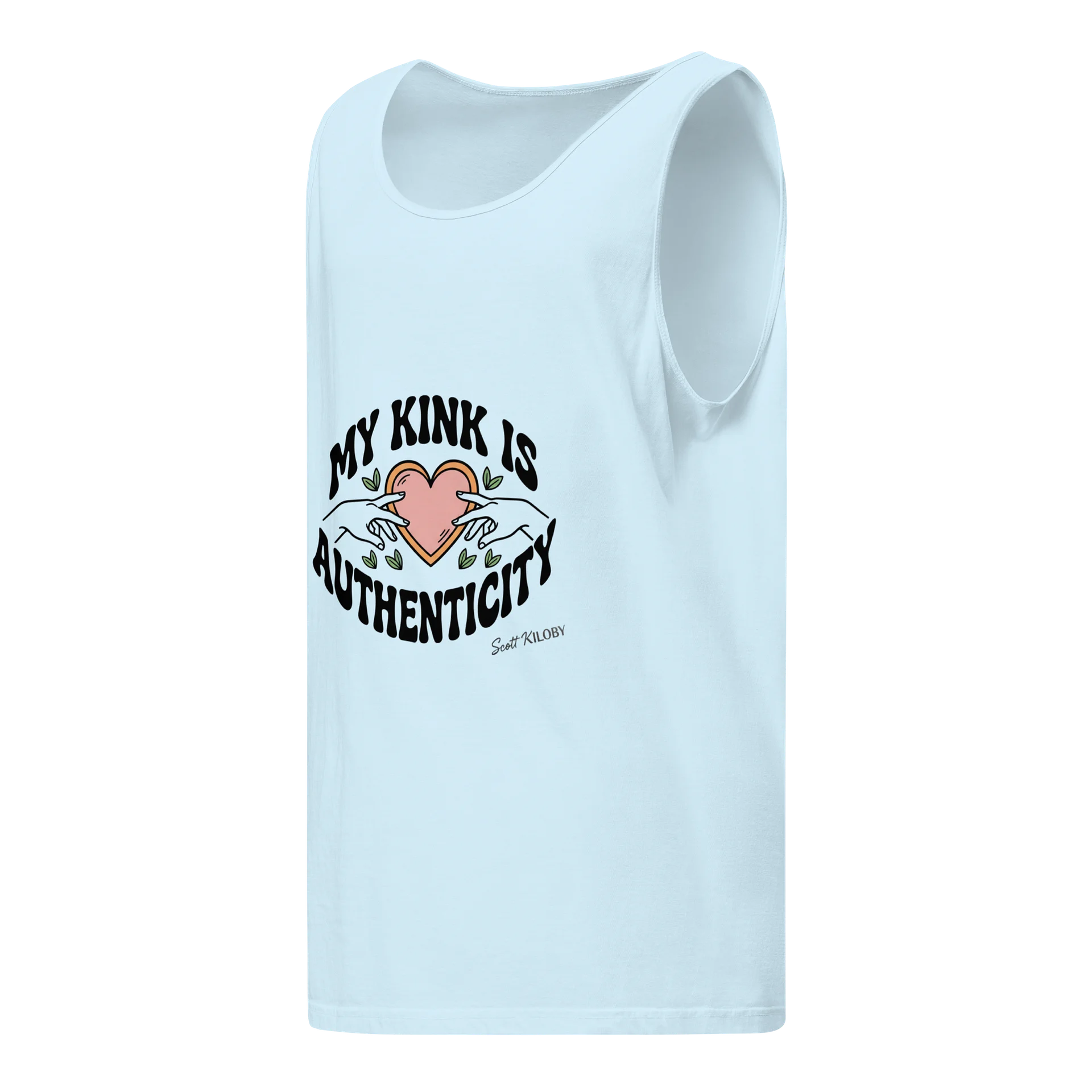 “My Kink Is Authenticity” Light Blue Tank Top product image (3)