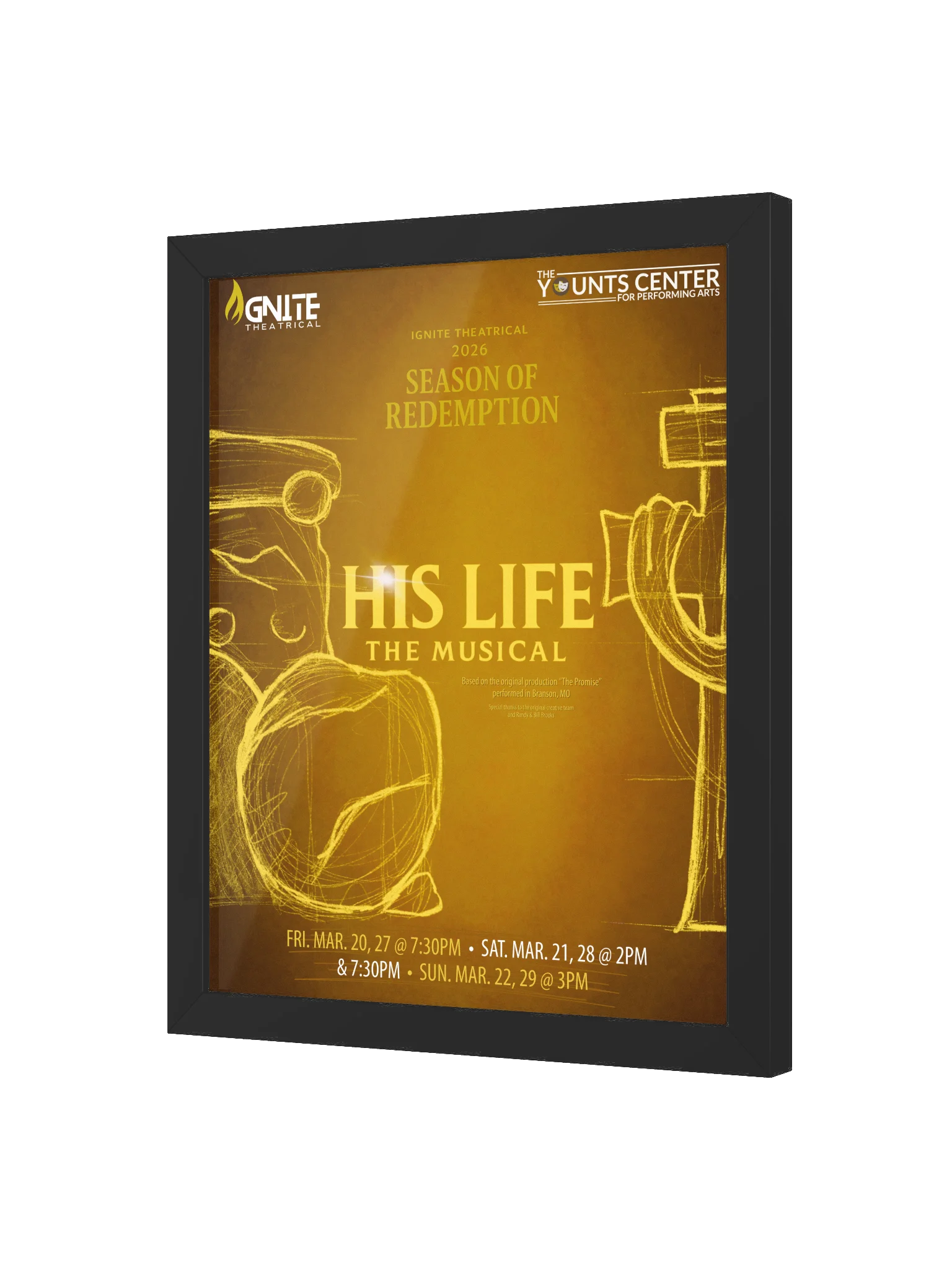 “His Life: the Musical” (2026) Framed Art Poster – Original Artwork by Nessa St. Clair product image (2)