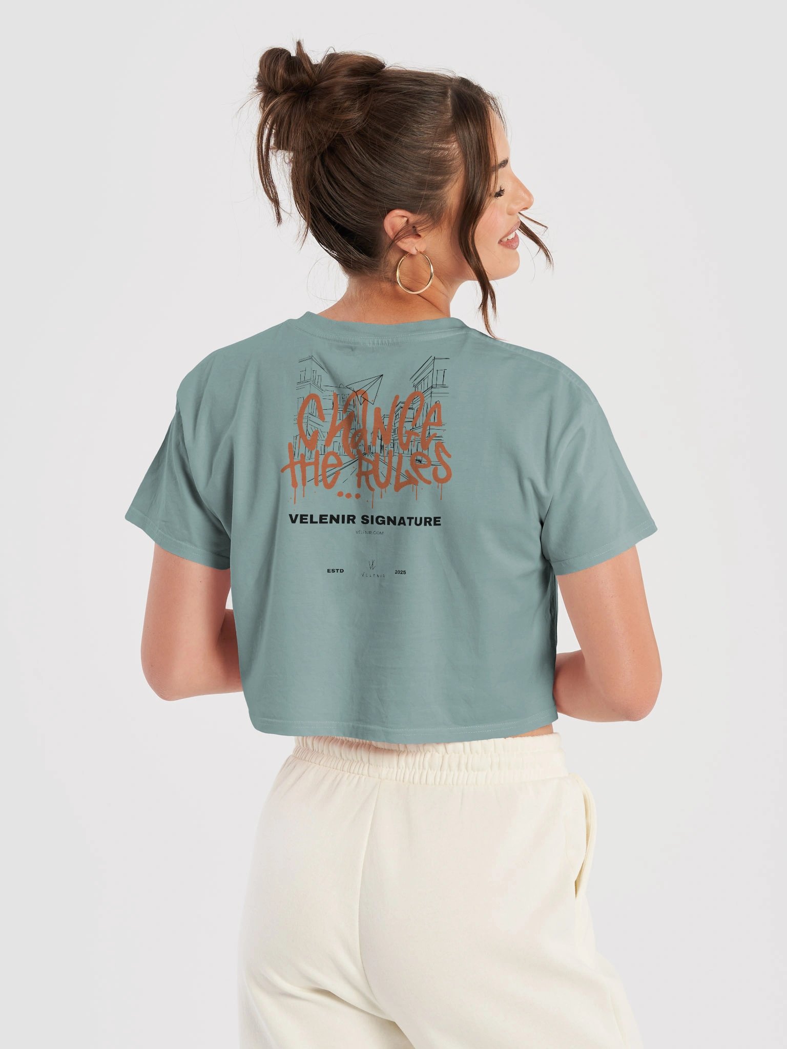 Velenir Change The Rules Women's Premium Crop Top product image (46)