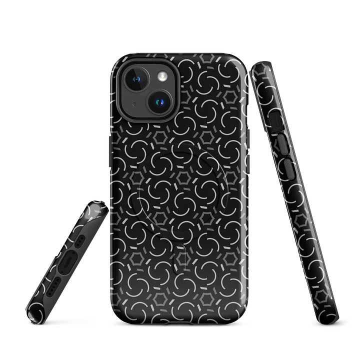 Smoke & Shadow iPhone 17 Tough MagSafe Case - Shockproof Dual-Layer Geometric Protective Cover product image (1)