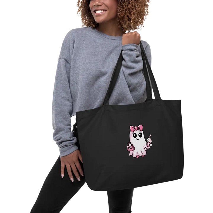 Cute Ghost Organic Cotton Tote product image (2)
