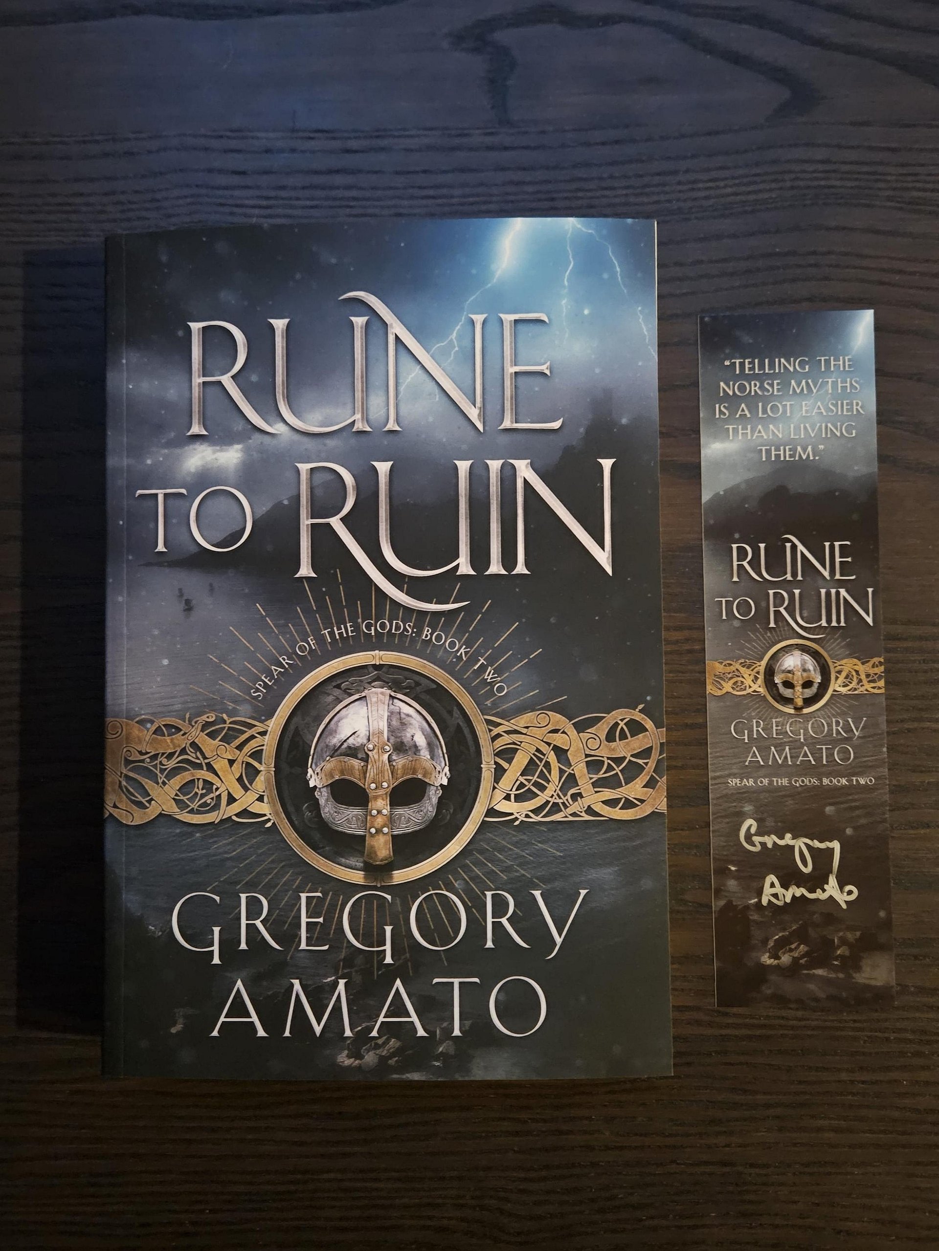 Rune to Ruin: Spear of the Gods, book 2 (signed paperback) product image (1)
