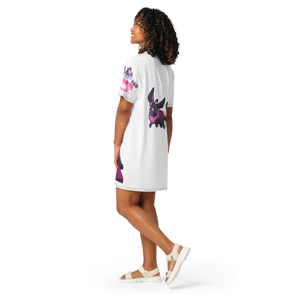 Pixel Kitten Playful All-Over T-Shirt Dress product image (11)