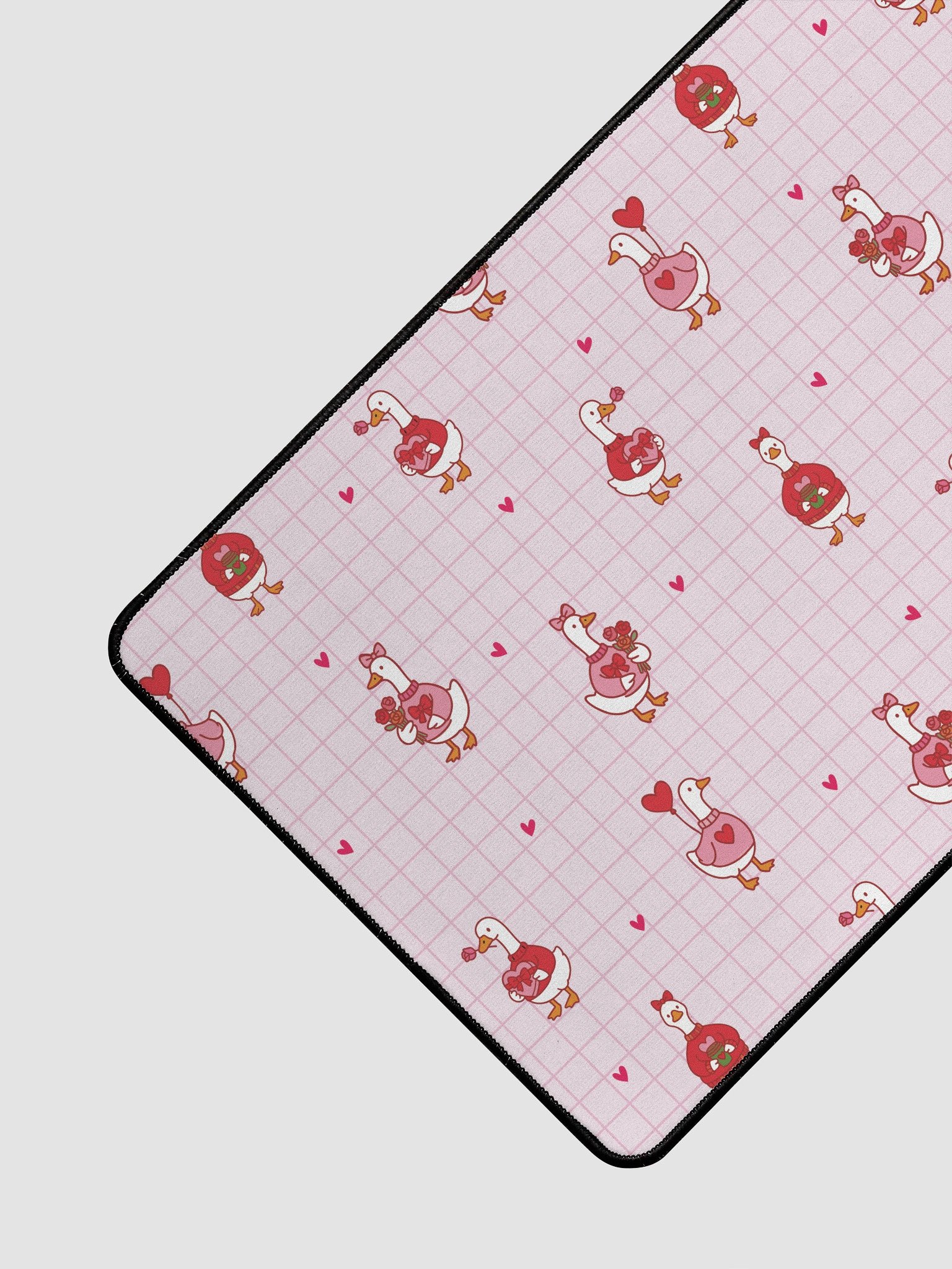 Pink Coquette Valentine Goose Desk Mat-''15.5 x 31.5'' product image (3)