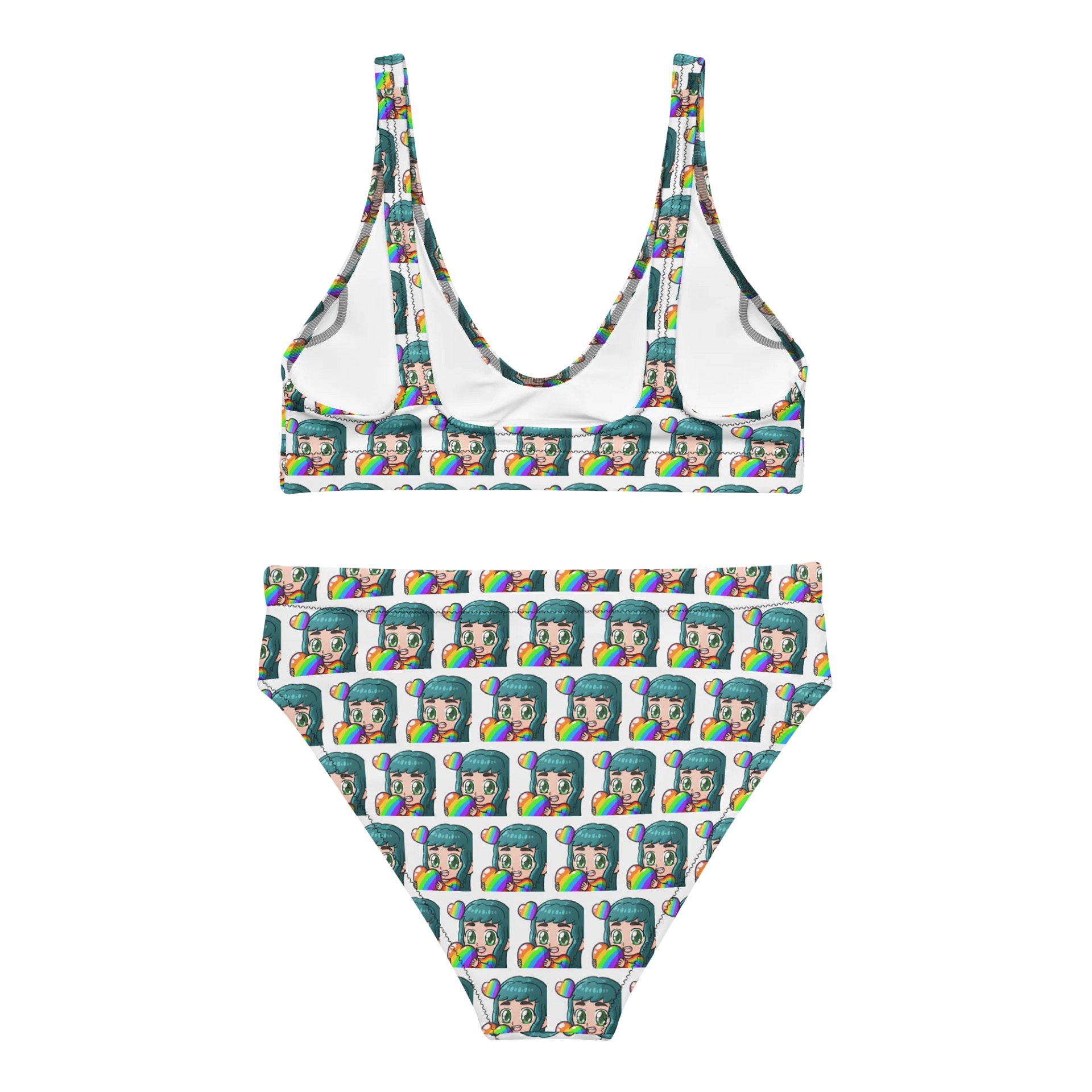 Rainbow Love MannyKae High Waisted Bikini Set product image (2)