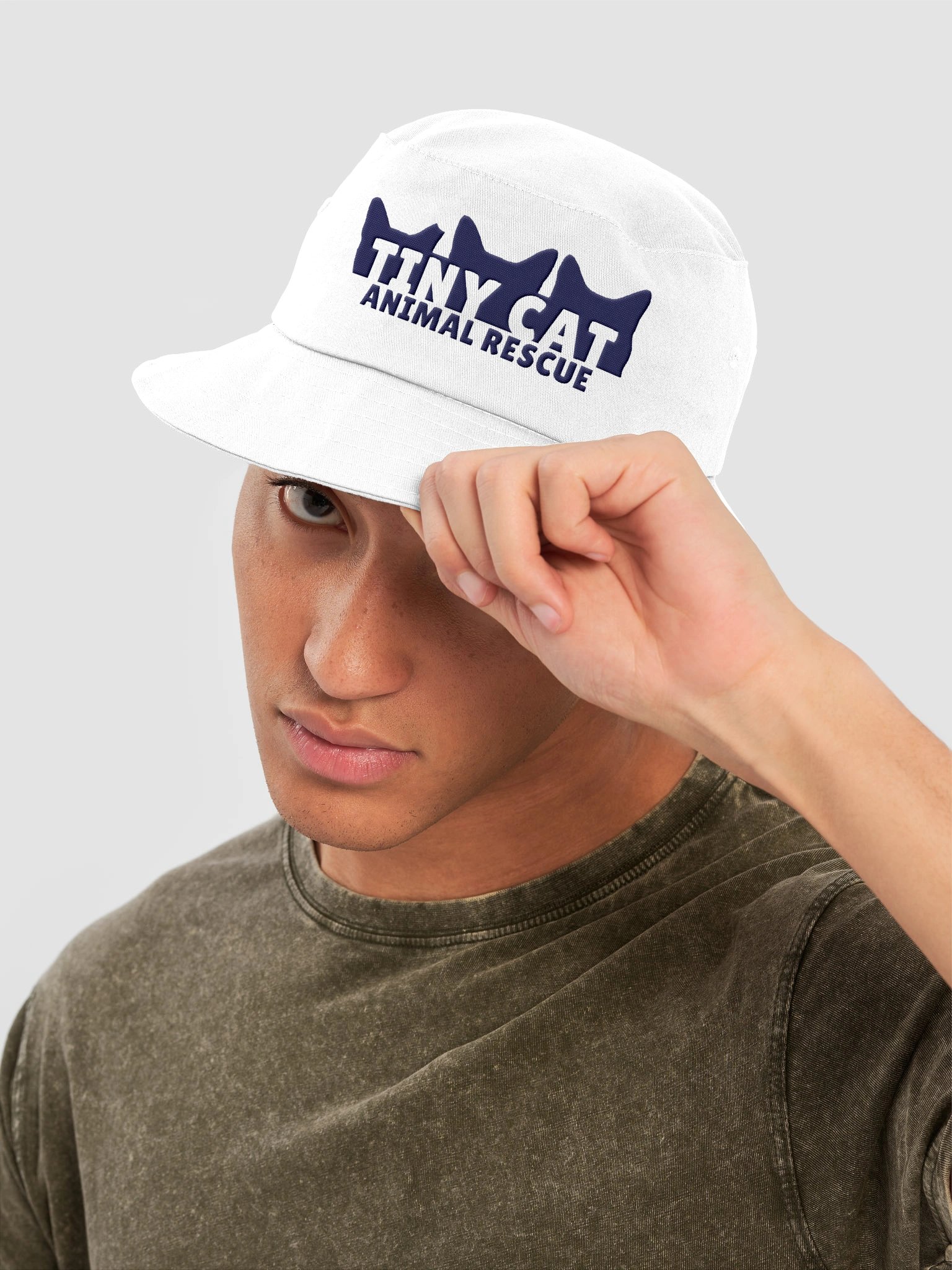 Tiny Cat Embroidered Bucket Hat product image (8)