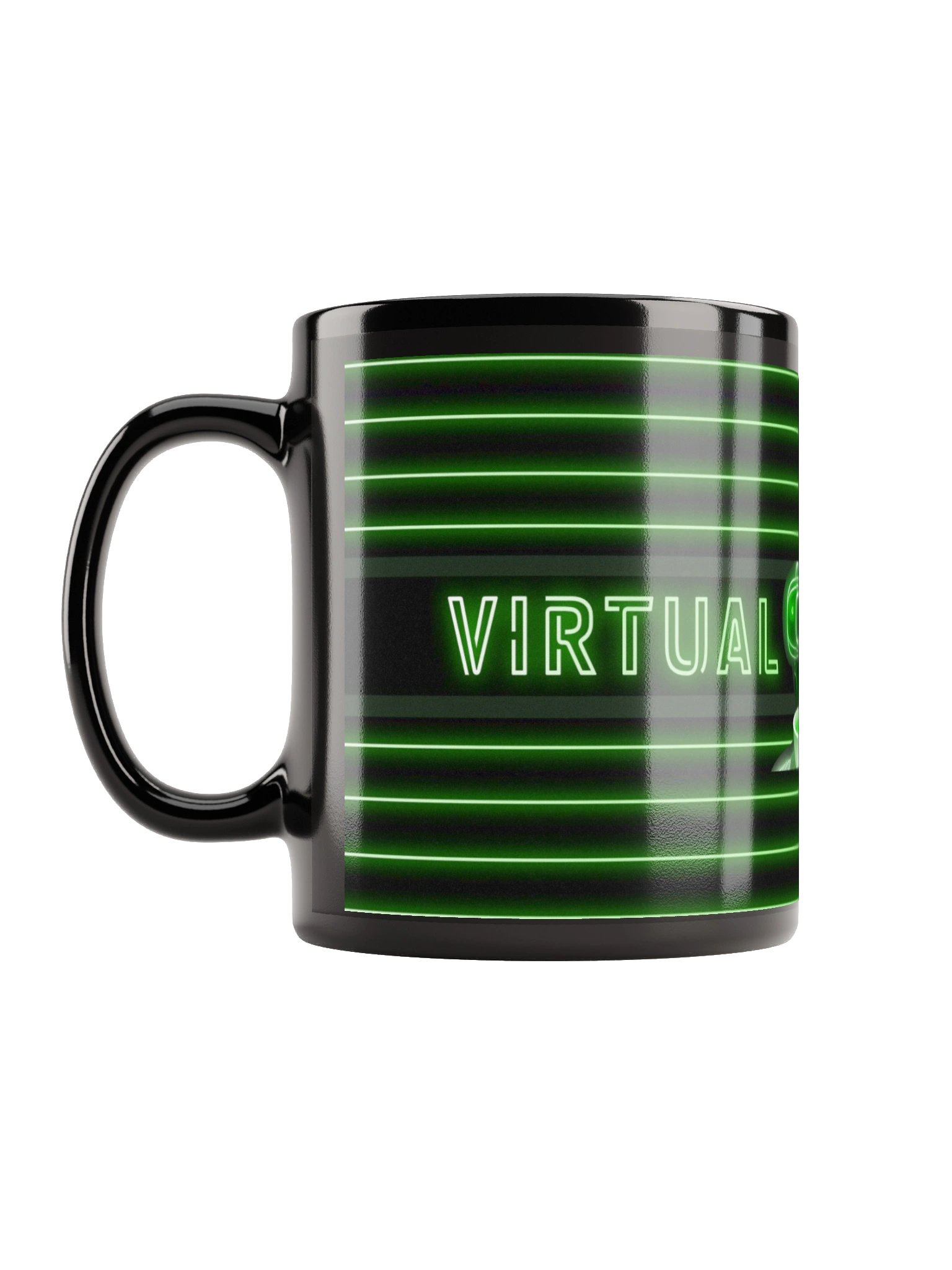 VIRTUAL REALITEA Black Glossy Mug product image (6)