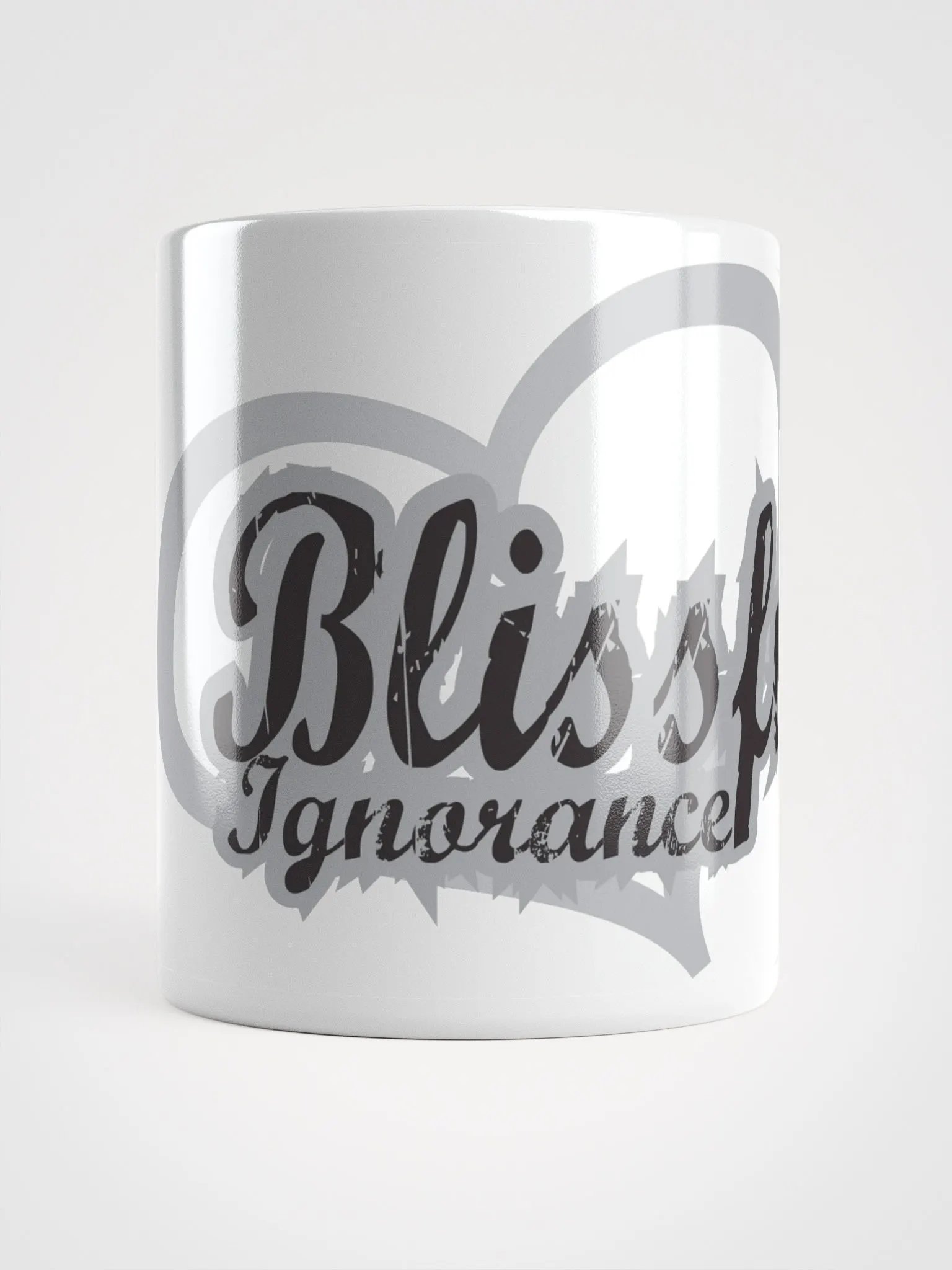 Blissful Ignorance - GREY | White Glossy Mug product image (1)