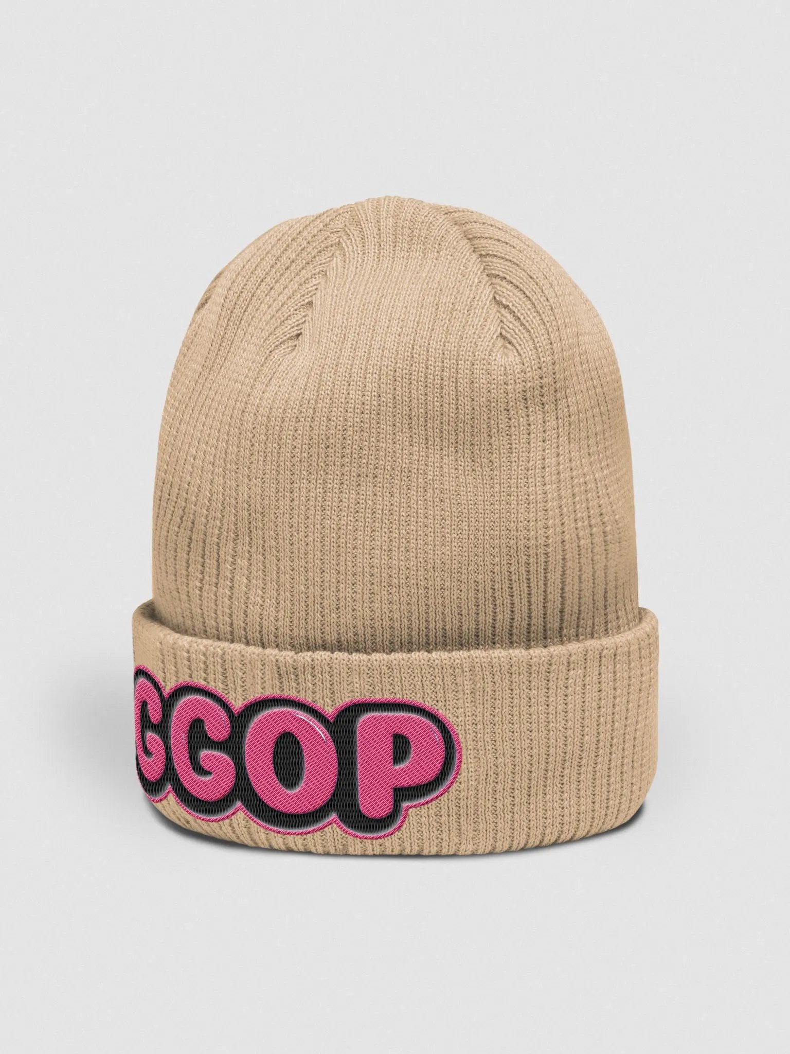 Pink Embroidered GGOP Beanie product image (8)