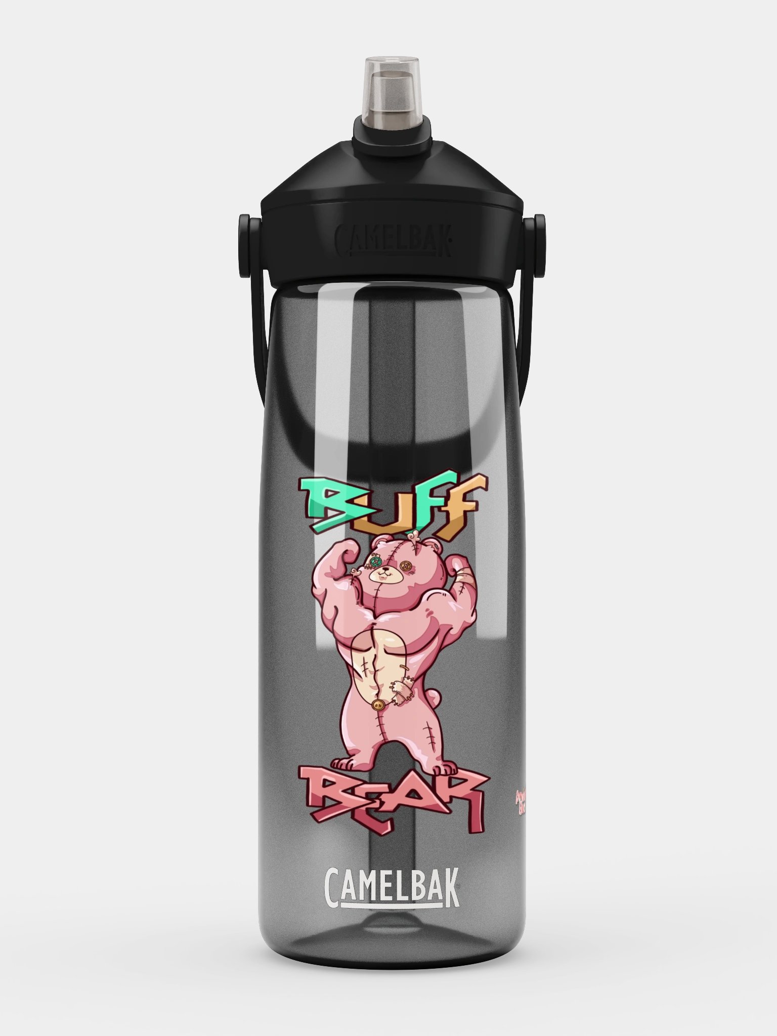 Anxiety Bear Flip Straw Water Bottle product image (2)