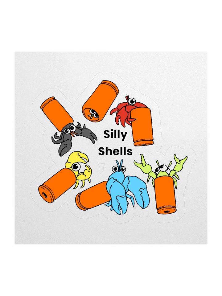 Silly Shell Hermit Crabs (Hotkoin Art) Sticker! product image (1)