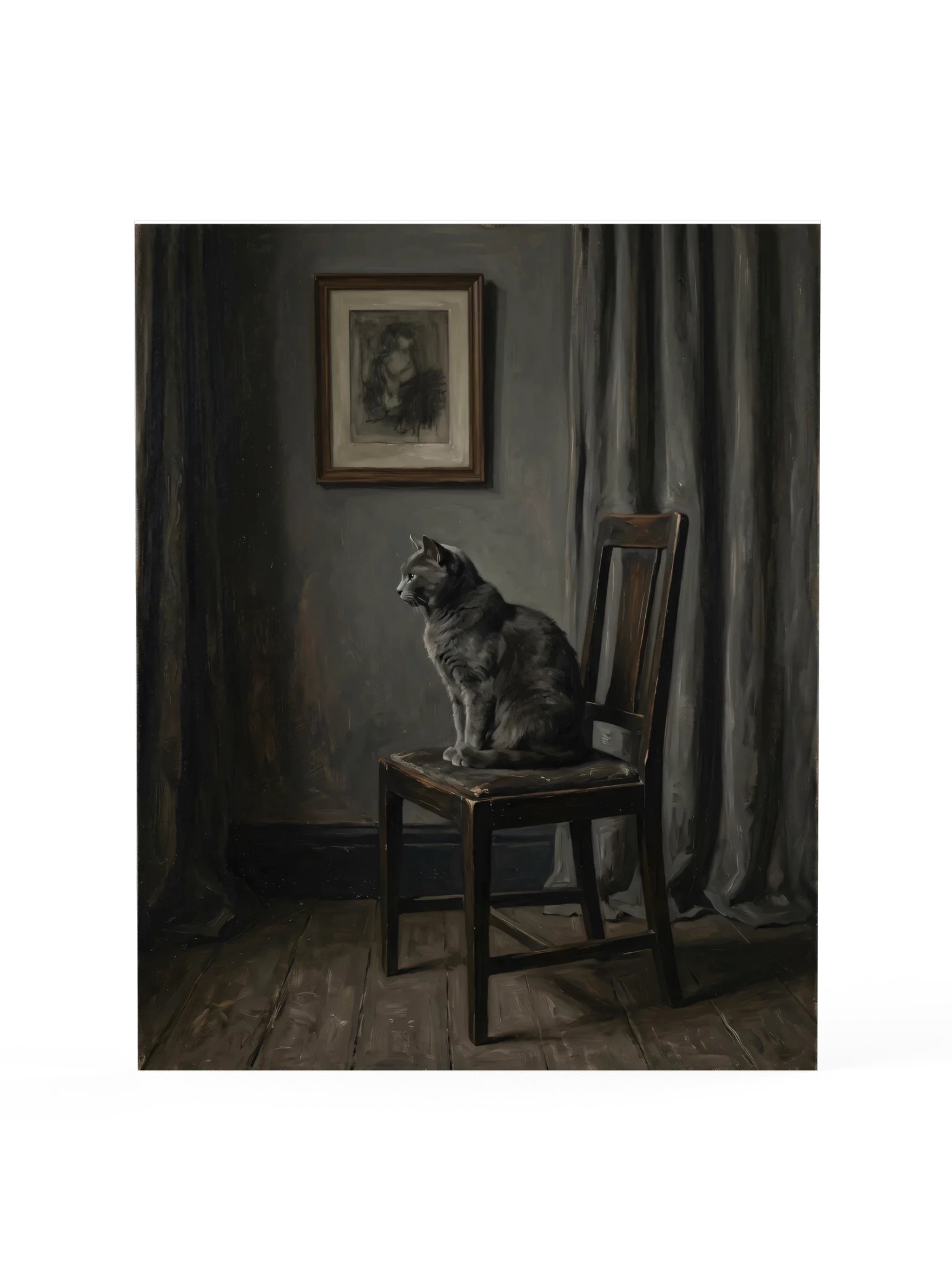 Arrangement in Grey Cat Poster product image (15)