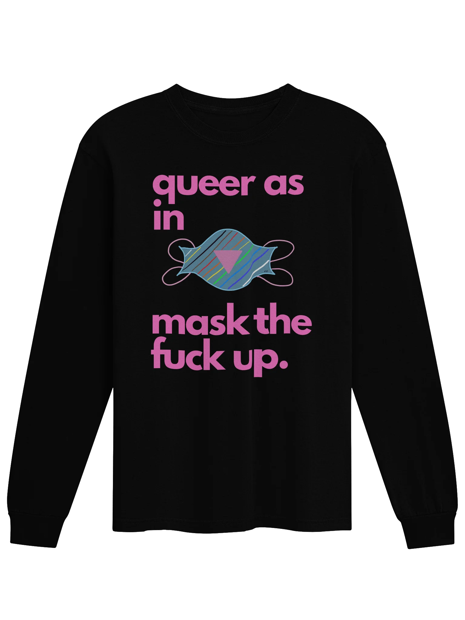 Queer As In Mask TF Up long sleeve tee product image (3)