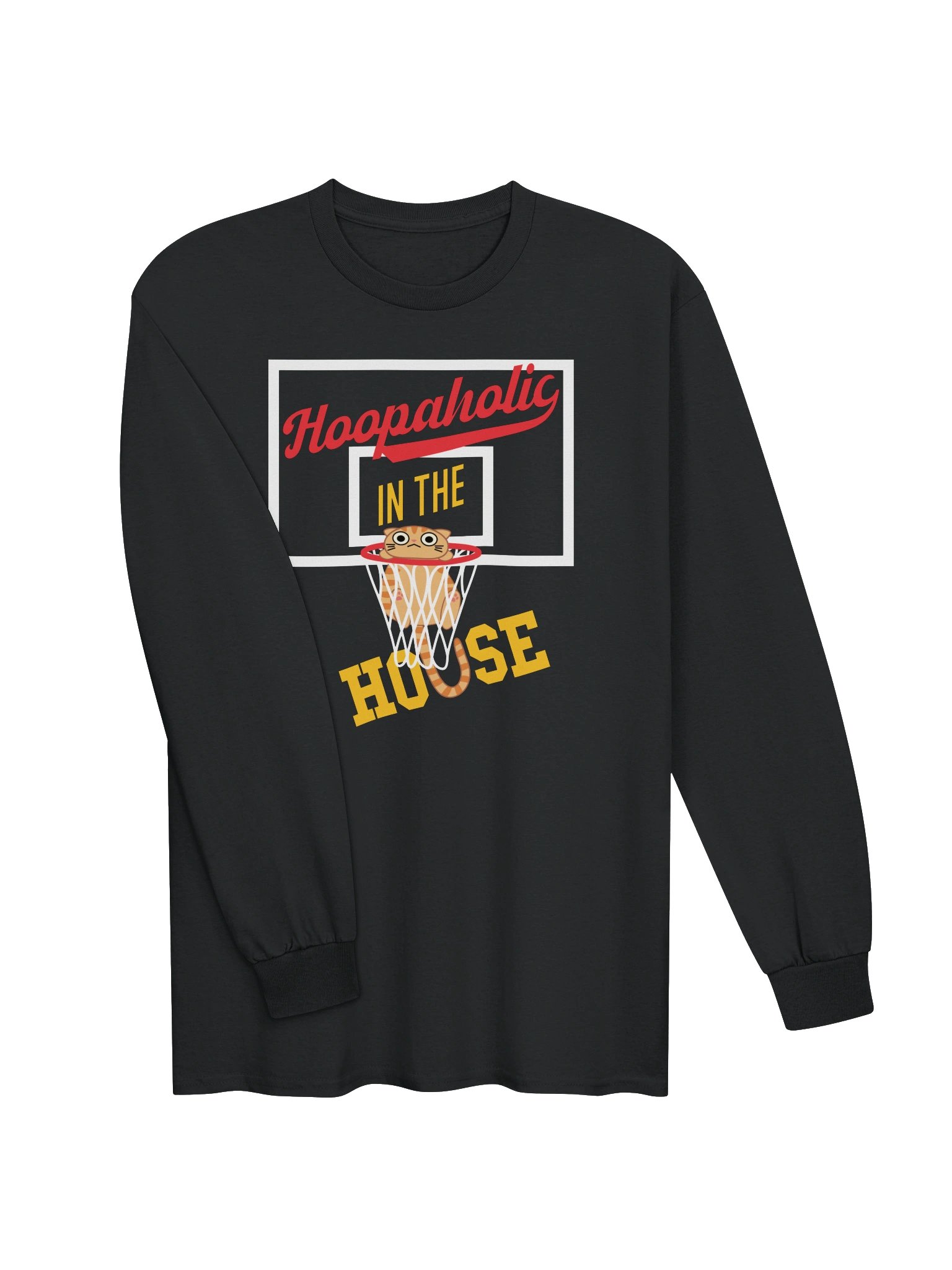 Basketball Cat (Hoopaholic IN THE HOUSE) - Unisex Adult Long Sleeve T-shirt product image (2)
