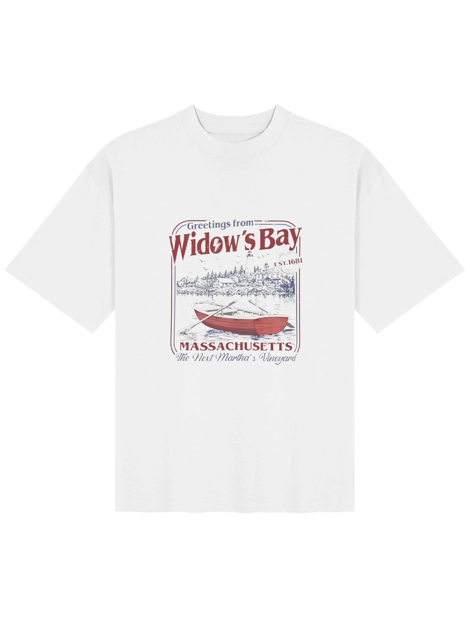 Greetings From Widow’s Bay Shirt – Vintage Coastal Graphic Tee product image (58)