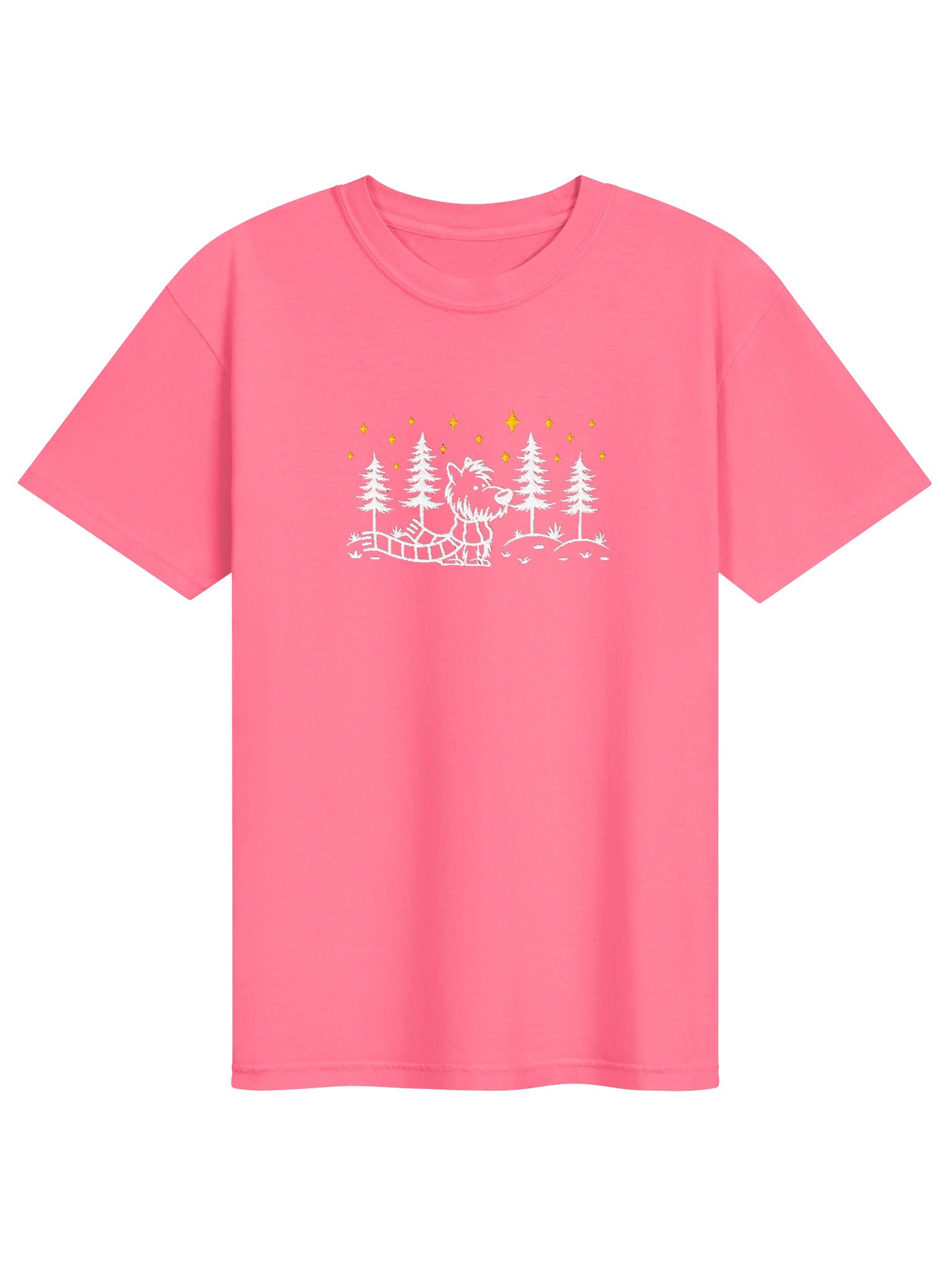 Norwich Terrier Winter/Christmas Line Art Design Embroidered T-Shirt product image (91)