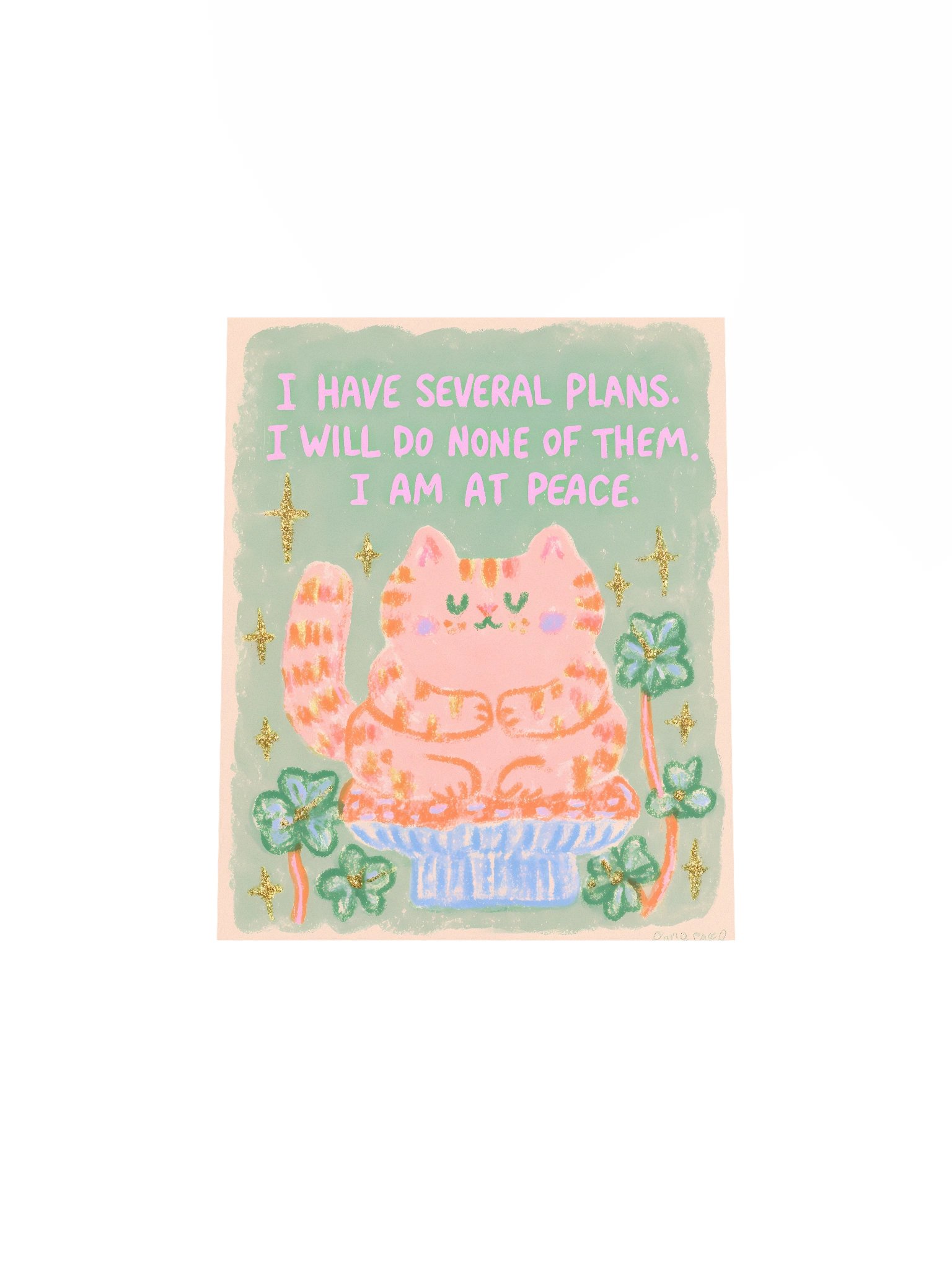 At Peace Cat Quote Poster product image (10)