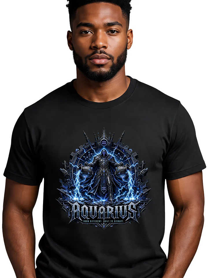Aquarius Zodiac Gothic Streetwear Graphic Tee product image (1)