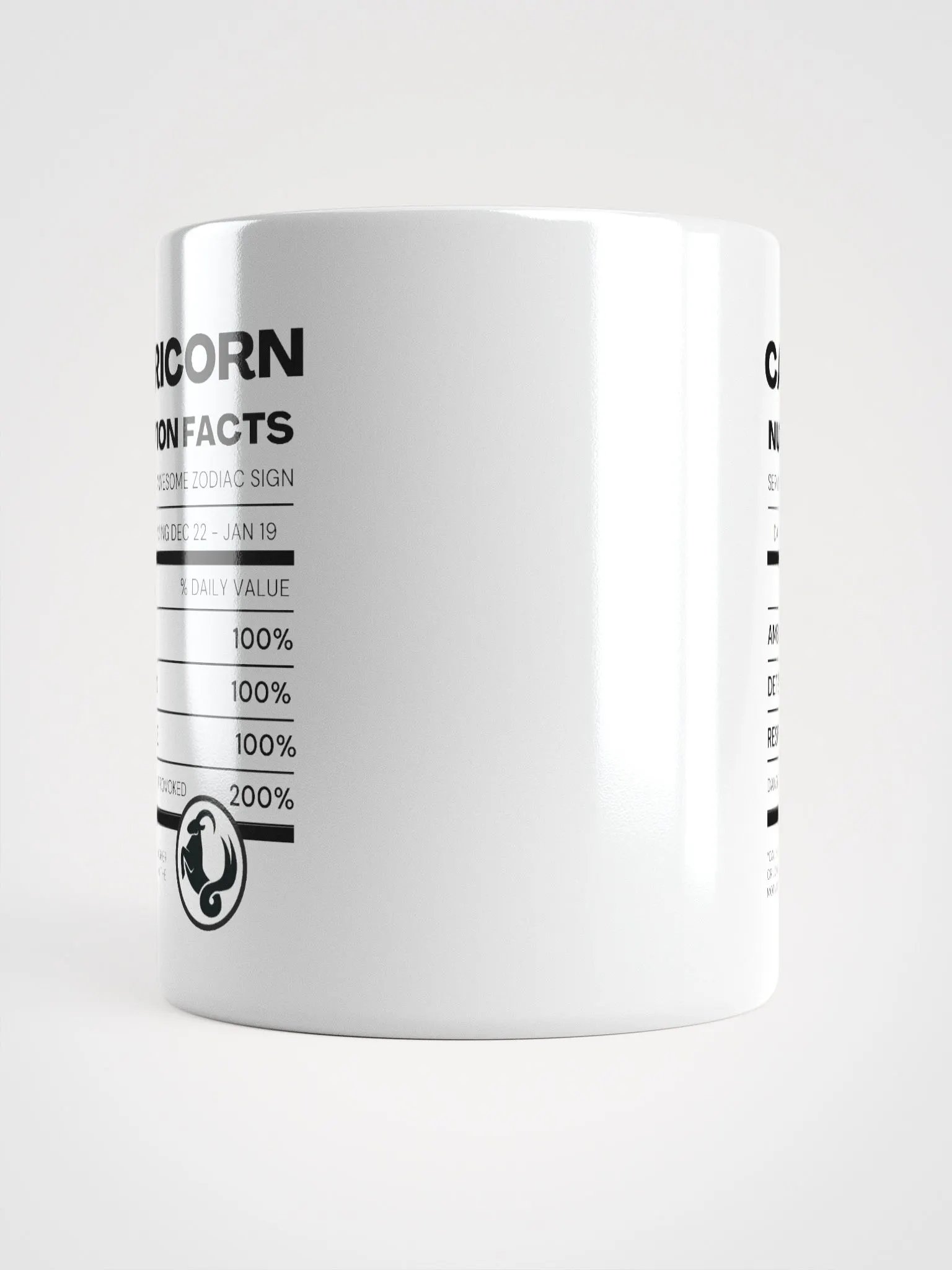 Capricorn Nutrition Facts Mug product image (6)